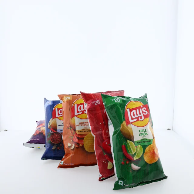 Five Lay’s packets in a row